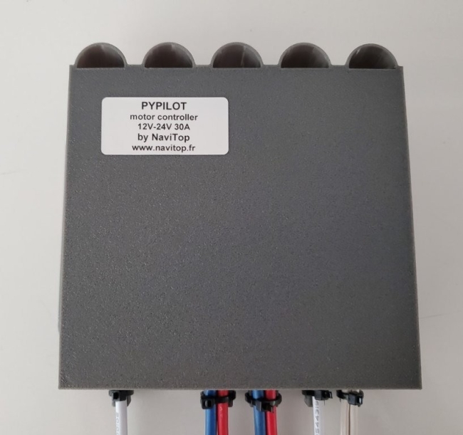Pypilot motor controller 12-24V 30A by NaviTop, with enclosure and clutch output